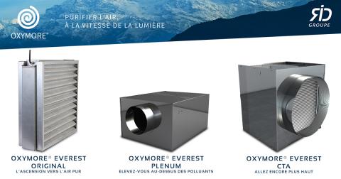 EVEREST collection de purificateur d'air par photocatalyse via les gaines de ventilation et CTA